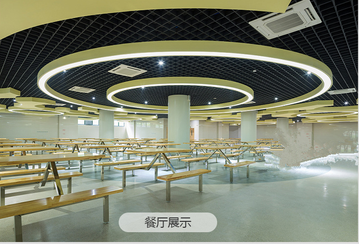 餐廳l鋁格柵吊頂 餐廳l鋁格柵吊頂