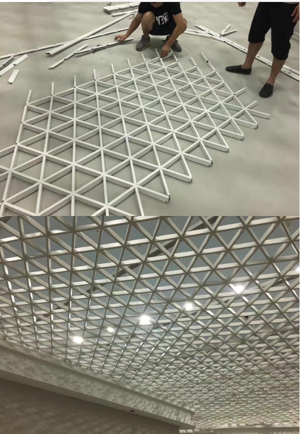 三角鋁格柵安裝 三角鋁格柵安裝